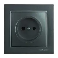 Розетка Nilson Thor антрацит 1-я без заземления ( 27161015 )