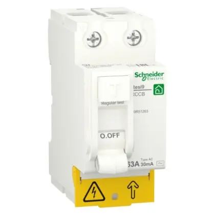 Дифференциальное реле Schneider Electric R9R51263 RESI9 1Р+N 63A 30мА АС Дифференциальное реле Schneider Electric R9R51263 RESI9 1Р+N 63A 30мА АС