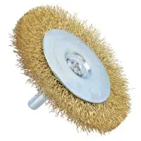 Дискова щітка Tolsen (77542) 75х6.4мм з гофрованого латунованого дроту 0.3мм