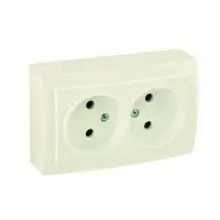 Розетка Nilson Themis кремова 2-на без заземлення ( 26121024 )