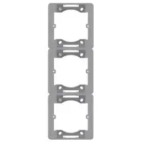 Адаптер Hager WL5832 Lumina-Intense 3Х з/в (сріблястий)