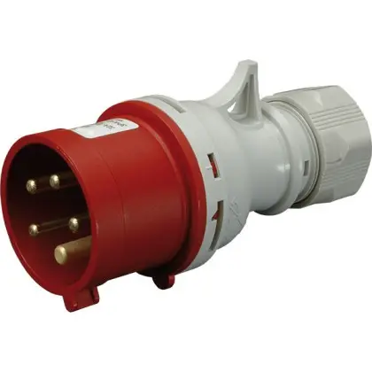Кабельная силовая вилка с реверсом фаз ETI 004482023 EVO-3253 IP44 (32A 400V 3P+N+PE)