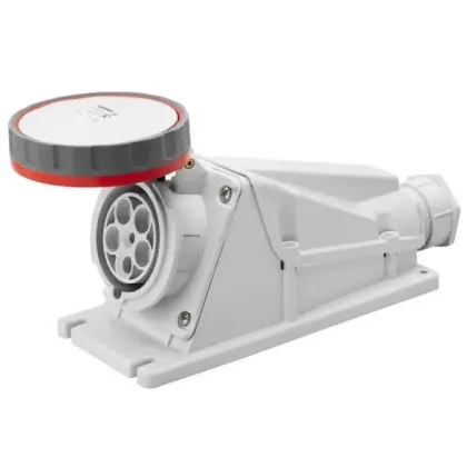 Стационарный разъем 90° GEWISS IP67 3P+N+E 63A 400В (GW63527) Стационарный разъем 90° GEWISS IP67 3P+N+E 63A 400В (GW63527)