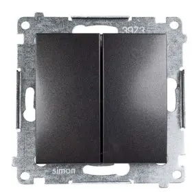 Подвійний вимикач Kontakt Simon Simon 54 Premium DW5.01/48 (антрацит)