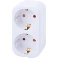 Двухместный разветвитель E.Next e.socket.002.16.3 2P+PE 16А с заземлением (s9100054)