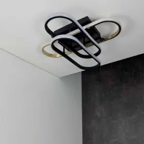 Светильник LED smart DIOR+пульт 90W 3000-5000K IP20 квадрат черный + золото Violux ( 220915 )