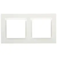 Рамка подвійна горизонтальна Simon 10 біла