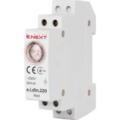 Світловий індикатор на DIN-рейку E.Next e.i.din.220.red червоний (p059001)