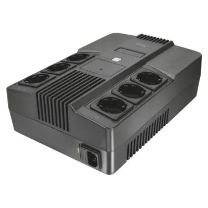 Источник бесперебойного питания Trust 23326_TRUST Maxxon 800ВА UPS with 6 standard wall power outlets BLACK