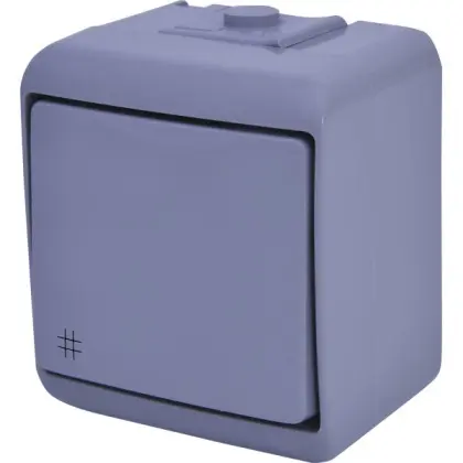 Выключатель перекрестный Eti Hermetics VHE-6-SR серый IP54 (4668065)