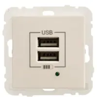 Розетка Logus 45439 TMF USB Charger type «A» 2А (бежевый) Розетка Logus 45439 TMF USB Charger type «A» 2А (бежевый)