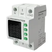 Однофазне реле контролю напруги та струму Promfactor FRVA1-63A