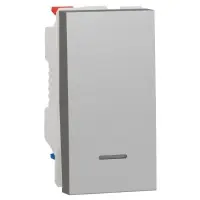 Одноклавишный переключатель Schneider Electric NU310330S с нейтралью 10А 1М (алюминий) Одноклавишный переключатель Schneider Electric NU310330S с нейтралью 10А 1М (алюминий)