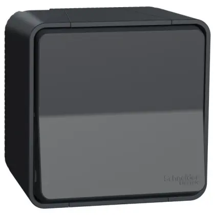 Накладной 1-клавишный выключатель Schneider Electric MUR35021 IP55 (черный)