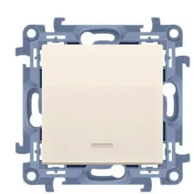 Одинарний вимикач з підсвічуванням Kontakt Simon Simon 10 CW1L.01/41 (кремовий)