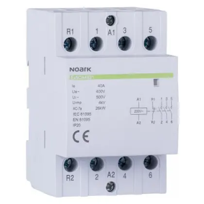 Модульний контактор NOARK Ex9CH40 04 230В 40А 4NC (113650) Модульний контактор NOARK Ex9CH40 04 230В 40А 4NC (113650)