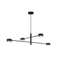 Подвесной светильник, люстра Nordlux 2010803003 Clyde LED 4x16W 2700K 350Lm IP20 черный