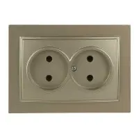 Розетка Nilson Thor золото 2-я без заземления ( 27151024 )