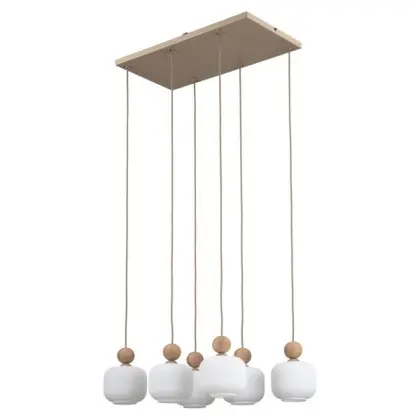 Підвісний світильник, люстра TK Lighting 11052 Ballo E14 6x10W IP20 бежевий