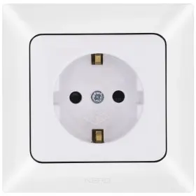 Розетка NE-AD ARAS 93-110-08-E с з/к и шторками белая