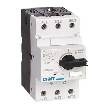 Автомат защиты двигателя Chint NS2-80 63-80A с поворотной ручкой (279725)