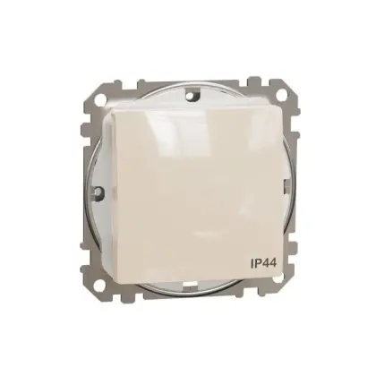 Одноклавишный выключатель Schneider Electric Sedna Design SDD212101 IP44 бежевый Одноклавишный выключатель Schneider Electric Sedna Design SDD212101 IP44 бежевый
