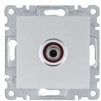 SAT розетка Hager WL3232 Lumina (серебристая)