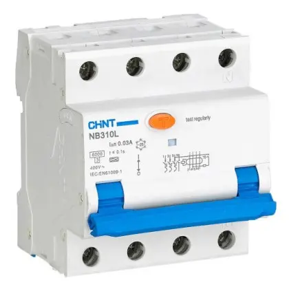 Дифавтомат Chint NB310L/3N 3P+N C20 30мА A 6кА (660014) Дифавтомат Chint NB310L/3N 3P+N C20 30мА A 6кА (660014)