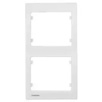 Подвійна рамка Siemens Iris S18102 вертикальна (біла)