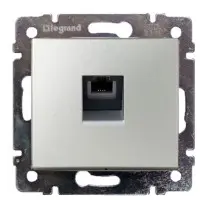 Механизм розетки телефонной RJ-11 Valena алюминий Механизм розетки телефонной RJ-11 Valena алюминий