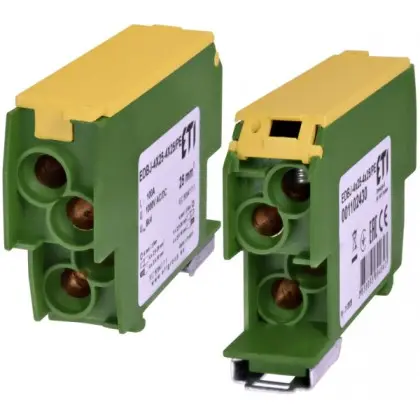 Розподільчий блок ETI EDBJ-4x25-4x25/PE 100A 1000В AC/1500В DC жовто-зелений (1102430) Розподільчий блок ETI EDBJ-4x25-4x25/PE 100A 1000В AC/1500В DC жовто-зелений (1102430)