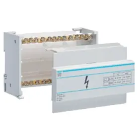 Блок розгалужувач Hager 100A (вхід 1х35мм2; вихід 1х25мм2+10х16мм2)