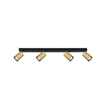 Светильник поворотный, спот Italux SPL-23436-4-BK-GD Nesto GU10 4x10W IP20 золотой