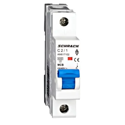 Автоматичний вимикач 2А 1P 6кА, Schrack Technik