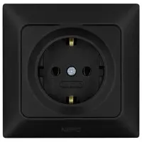Розетка NE-AD ARAS 93-124-08 з з/к чорна