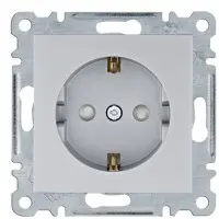 Розетка Hager WL1062 Lumina 16А/230В із з/к із захистом контактів (срібляста)