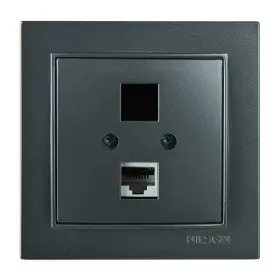 Розетка Nilson Thor антрацит комп'ютерна без модуля ( 27161042 )