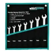 Набор трещеточных ключей Whirlpower 1244-13-B07 (23632) 10-19мм (7шт в чехле)