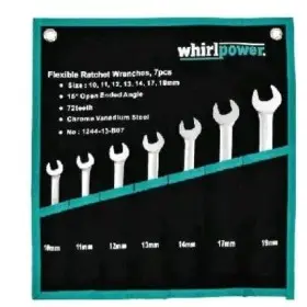 Набор трещеточных ключей Whirlpower 1244-13-B07 (23632) 10-19мм (7шт в чехле)