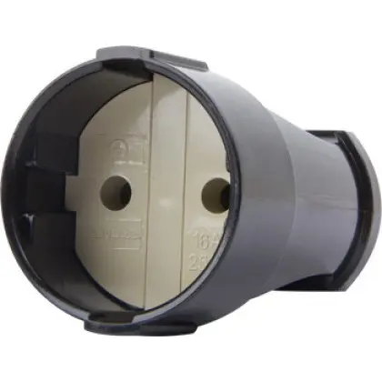 Штепсельне гніздо E.Next e.socket.001.10.black 10А без заземлення чорна (p017002) Штепсельне гніздо E.Next e.socket.001.10.black 10А без заземлення чорна (p017002)