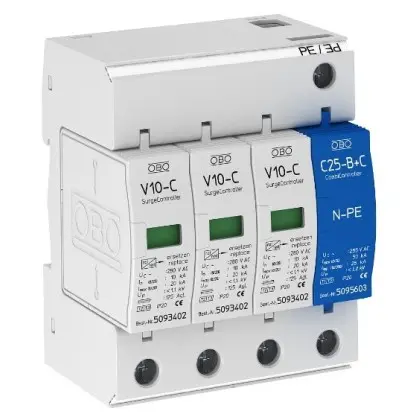 Обмежувач перенапруг OBO Bettermann (5094920) Тип II V10-C 3+NPE