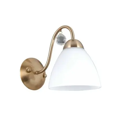 Бра, настенный светильник Italux WL-5643-1-HBR Lugano E27 1x40W IP20 латунный Бра, настенный светильник Italux WL-5643-1-HBR Lugano E27 1x40W IP20 латунный