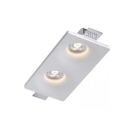 Гипсовый точечный врезной светильник Kloodi KD-GIPS SQ120x240 H45 GU10 2x10W IP20 Wh Гипсовый точечный врезной светильник Kloodi KD-GIPS SQ120x240 H45 GU10 2x10W IP20 Wh