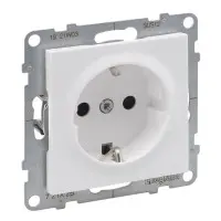 Розетка 2К+З 16А/250В зі шторками гвинтові клеми Legrand SUNO (білий) 721125