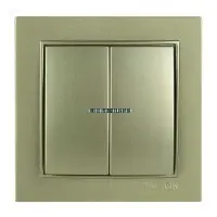 Выключатель Nilson Thor золото 2кл с подсветкой ( 27151004 )