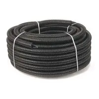 Гофротруба ПВД Ø25 мм, чорна, легка з протяжкою, DKC