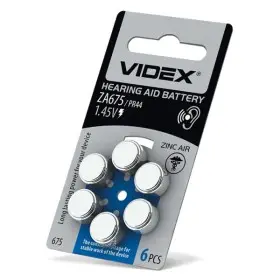 Воздушно-цинковая батарейка Videx ZA675 (PR44) (ZA675 (PR44) B6) 6 шт