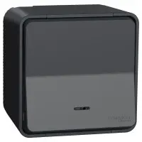 Накладний вимикач Schneider Electric MUR35024 з підсвічуванням IP55 (чорний) Накладний вимикач Schneider Electric MUR35024 з підсвічуванням IP55 (чорний)