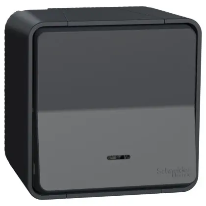 Накладной выключатель Schneider Electric MUR35024 с подсветкой IP55 (черный) Накладной выключатель Schneider Electric MUR35024 с подсветкой IP55 (черный)