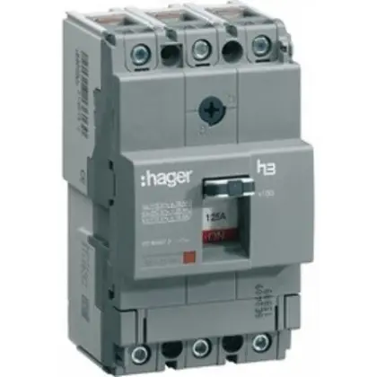 Автомат захисту мережі Hager x160, In=63А, 3п, 18kA